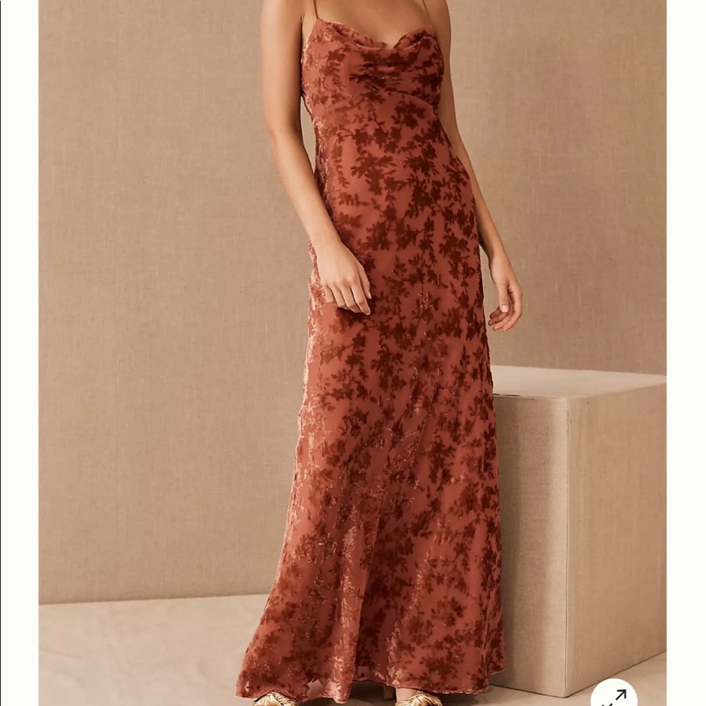 Jenny Yoo/BHLDN Rory Velvet Dress -  Size 6 English Rose